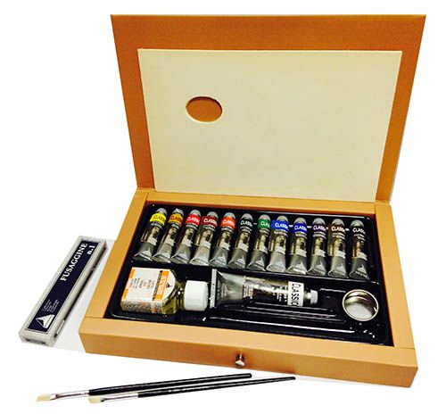 Colori ad Olio Extrafini Classico Maimeri - Confezione 12 tubetti da 20  ml + set Accessori - art. 0398060