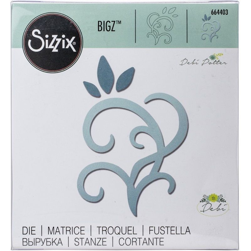 Fustella Sizzix Bigz Die Leaves & Swirls - Riccioli e Foglie