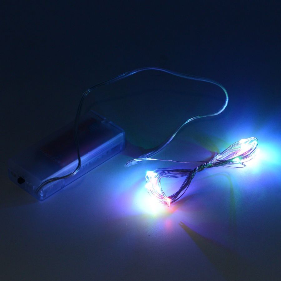 Luce Filo - 20 MICRO LED - Luci a Batteria - Multicolor - 190 cm -  Alimentazione Fissa - art. 6057520000 - Vacchetti