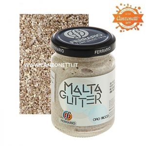 Malta/pasta acrilica per fondi ed effetti materici 3D Glitter oro ricco Ferrario 150 ml