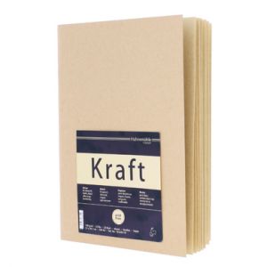 Blocco di carta KRAFT - disegno/schizzi - quaderno A4 spillato - 20 fogli - art. 10 628 791 - Hahnemühle 
