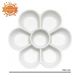 Tavolozza per Pittura in Plastica - forma tonda FIORE - 7 Scomparti - ART. 183 - CWR